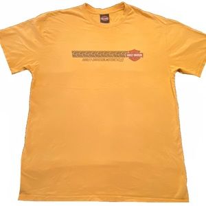 Harley Davidson Motorcycles Vintage Yellow T-Shirt